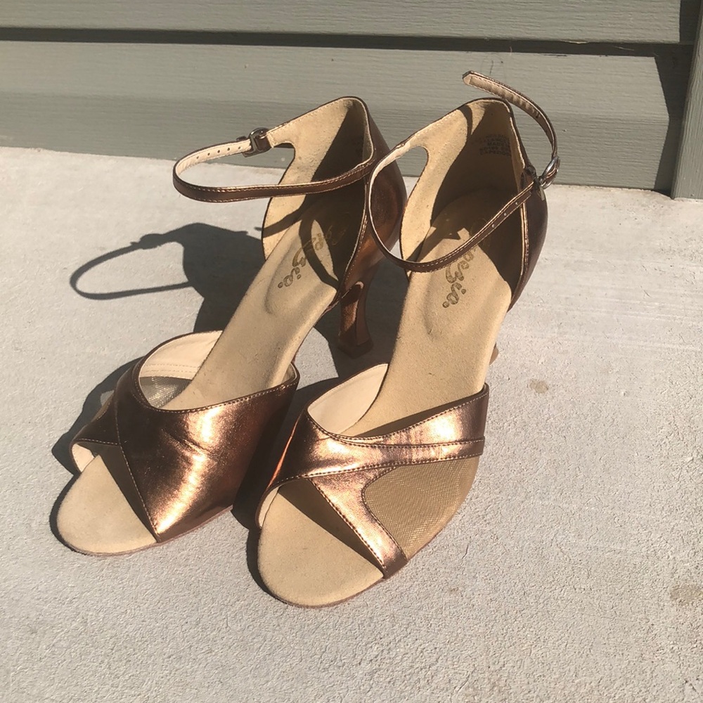 Rose Gold Ankle Strap Heel